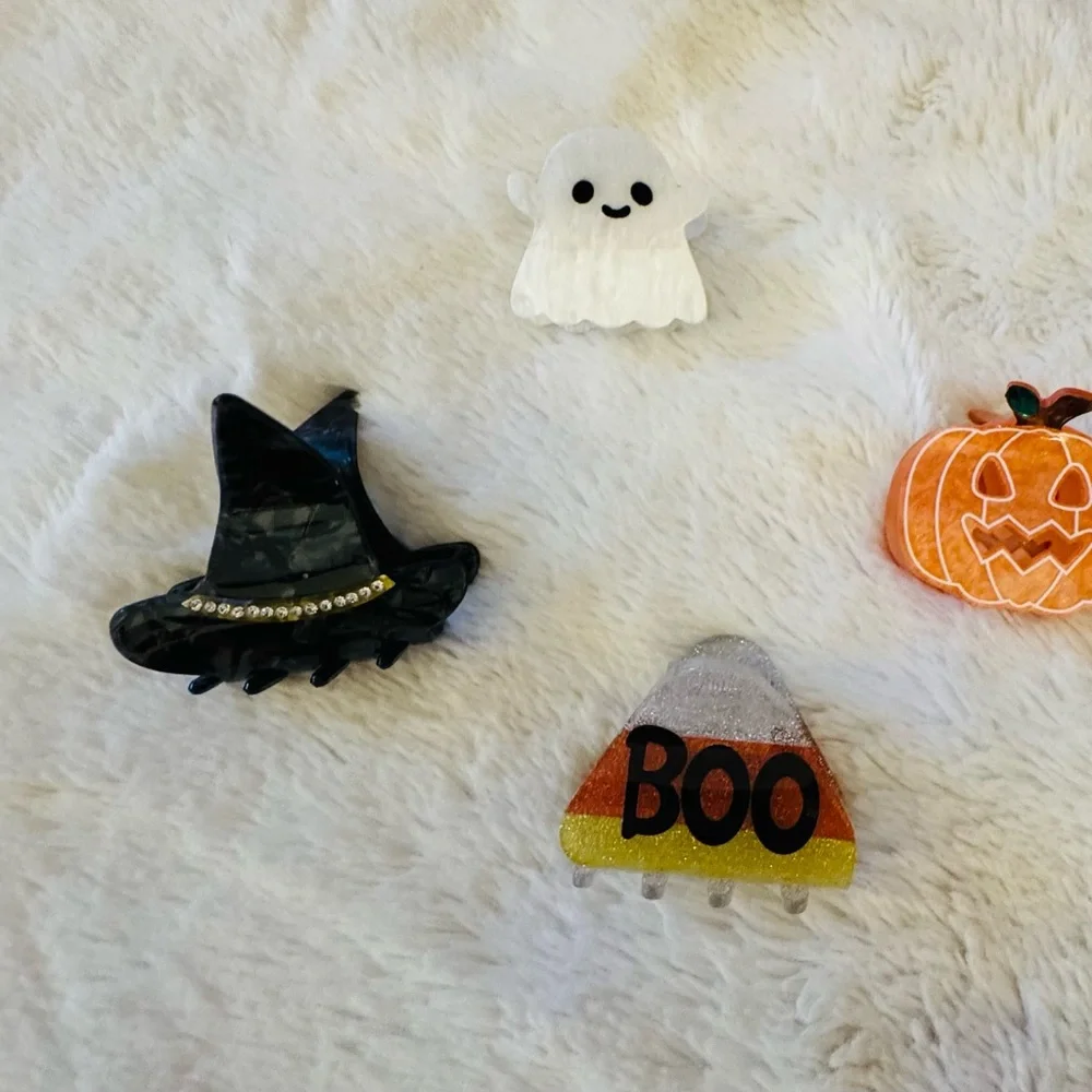 Halloween Hair Clip Glitter 'Boo'